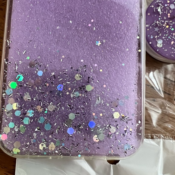 NWOT 3D Bling Glitter Soft Silicon Case iPhone 13 / 13 Pro & Stand Holder Socket - Picture 4 of 6